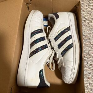 Adidas Superstar J 'Metallic Snake' Rare- Size 8 Women’s